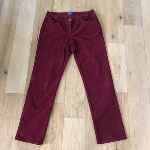 Pendleton Burgundy Thin Wale Corduroy Pants - Size 16